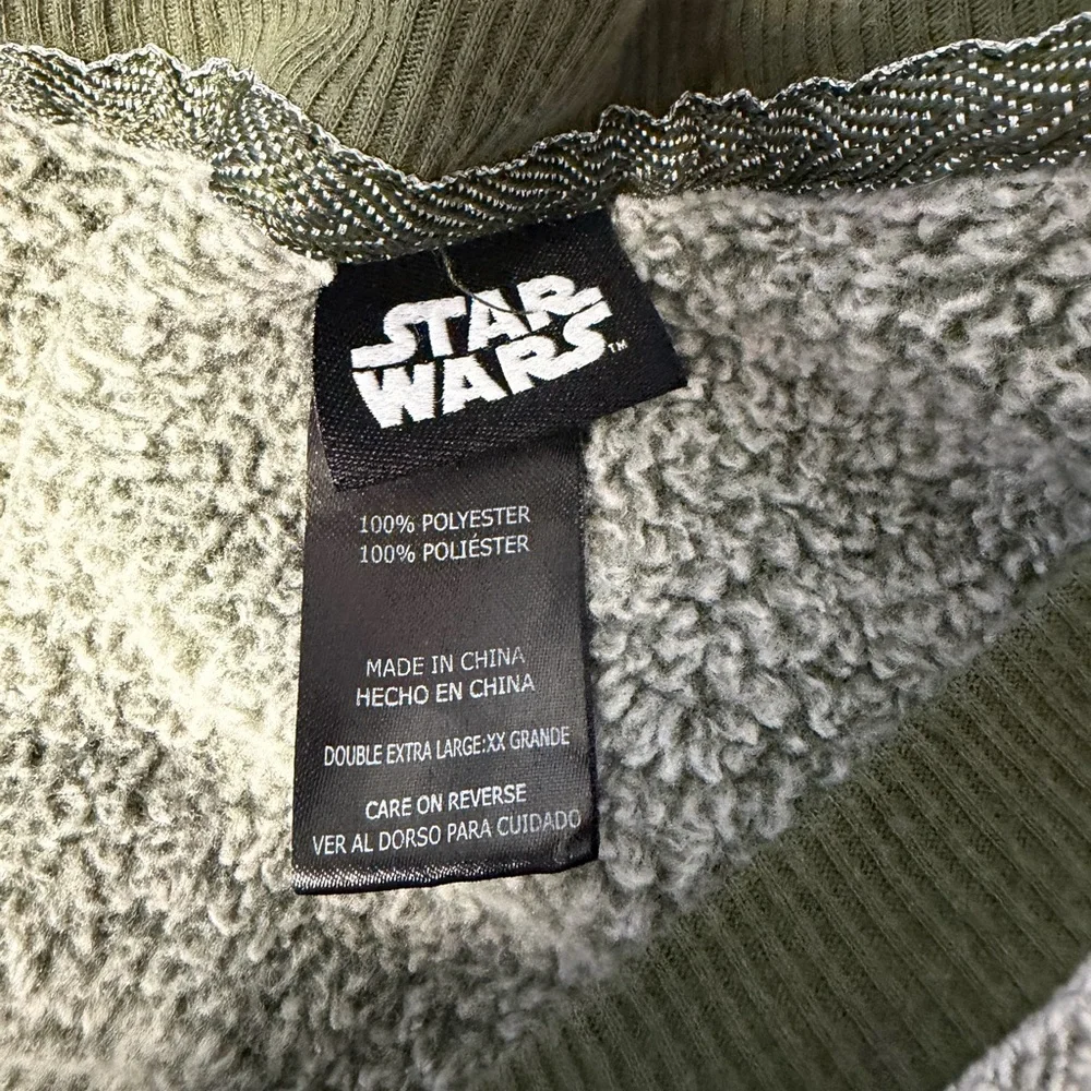 Star Wars Gray and Olive Crewneck Sweater with The Child Pattern  Size XXL